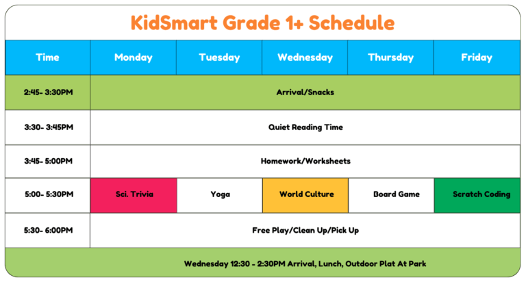 Kidsmart Academy – After school Program & Enrichment Classes